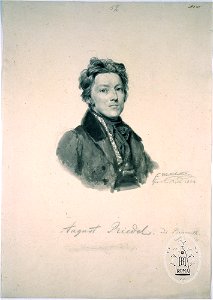 Porträt August Heinrich Riedel, gezeichnet von Franz Xaver Winterhalter, Rom 1834