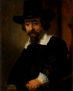 Portret van een man, vermoedelijk Dr. Ephraïm Bueno Rijksmuseum SK-A-3982. Free illustration for personal and commercial use.