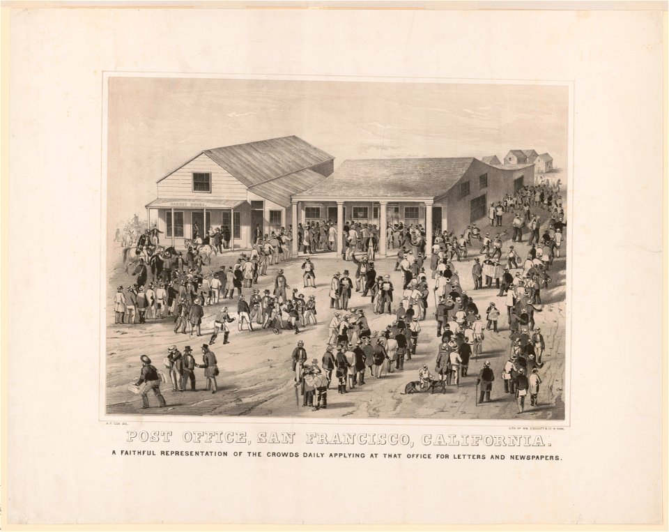 Post office, San Francisco, California - H.F. Cox del. ; lith. of Wm. Endicott & Co., N. York. LCCN2012645628