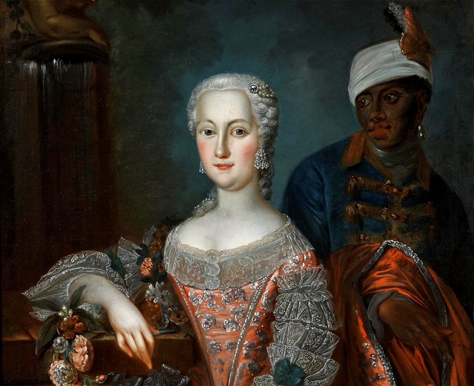 Porträt einer unbekannten Dame mit Diener - Schloss Weikersheim