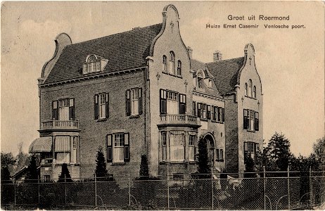 Postcard a3080 Groet uit Roermond, Huize Ernst Casemir Venlosche poort, recto