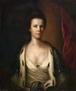 Porträt einer Dame mit Hermelinpelz und Perlenbrosche. Free illustration for personal and commercial use.