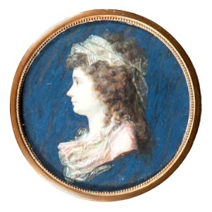Porträtt av ung kvinna i profil en camaïeu (Marie-Nicole Vestier) - Nationalmuseum - 31784