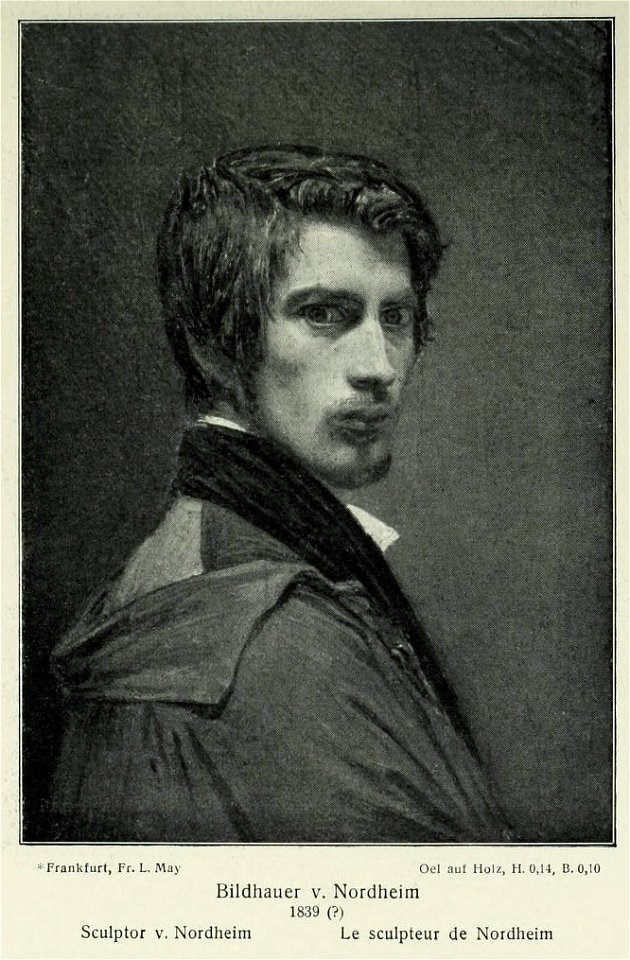 Porträt des Bildhauers Friedrich August von Nordheim, Alfred Rethel, um 1839
