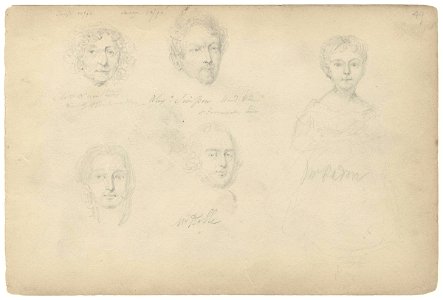 Possibly Mrs Smithers; possibly Alexander Simpson and three unknown sitters including a young girl by William Egley