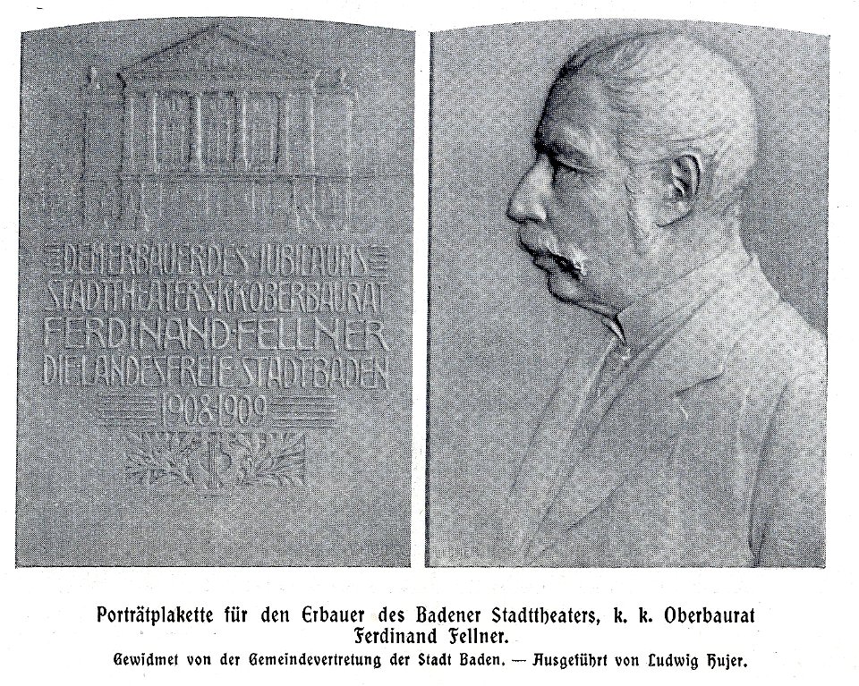 Porträtplakette Ferdinand Fellner 1910