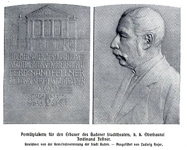 Porträtplakette Ferdinand Fellner 1910