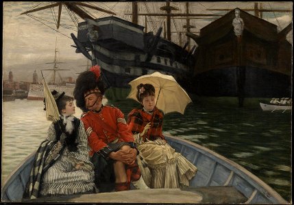 Portsmouthdockyard James tissot 1877. Free illustration for personal and commercial use.