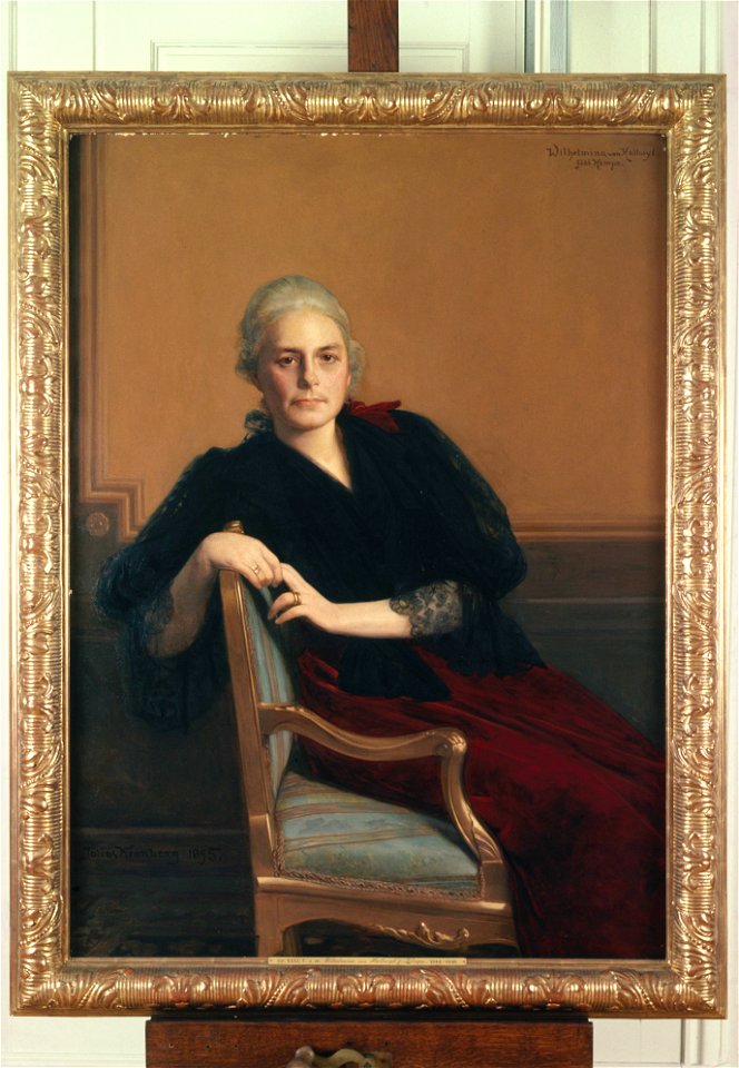 Porträttmålning av Wilelmina von Hallwyl, född Kempe - Hallwylska museet - 13191