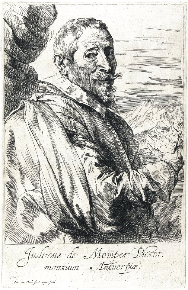 Portret van Joos de Momper, Anthony van Dyck, 1630 - 1641 - RijksmuseumFXD