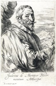 Portret van Joos de Momper, Anthony van Dyck, 1630 - 1641 - RijksmuseumFXD