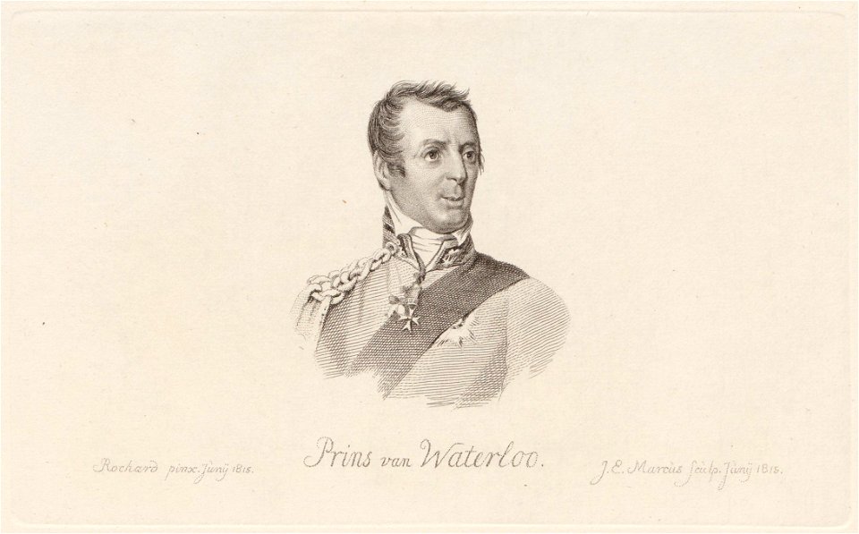 Portret van Prins van Waterloo, objectnr A 12613