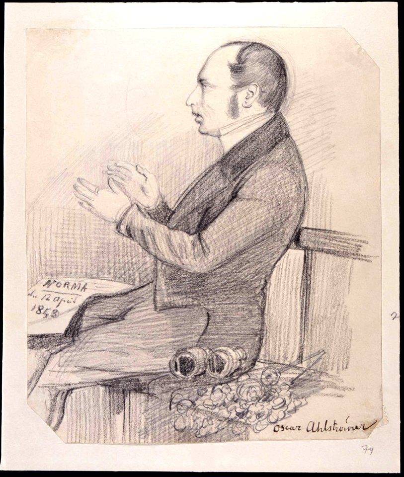 Porträtt av Oscar Alströmer. Fritz von Dardel, 1848 - Nordiska Museet - NMA.0043759
