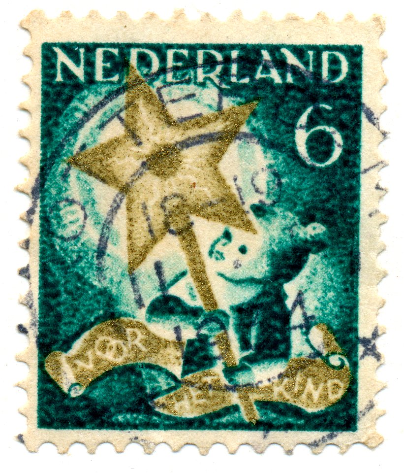 Postzegel 1933 voor het kind 6 cent