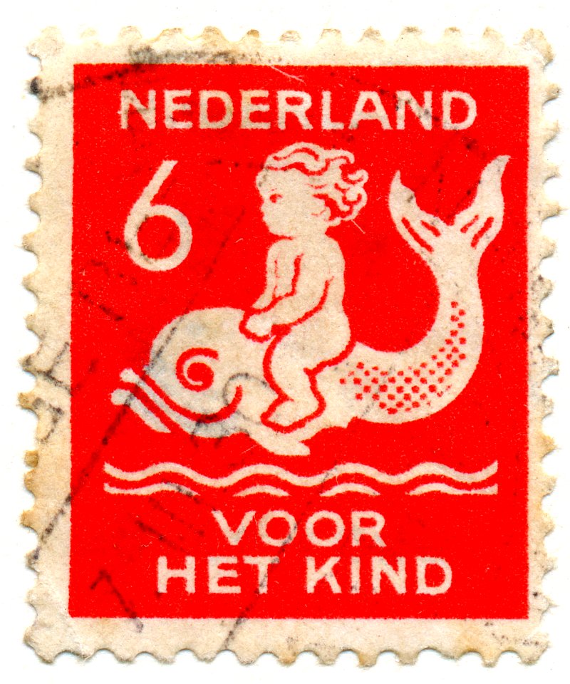Postzegel 1929 voor het kind 6 cent