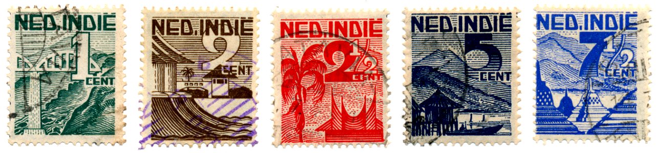 Postzegel NI nr317-321