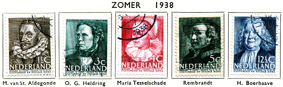 Postzegel NL 1938 nr305-309