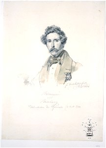 Porträt Friedrich Stammann aus Hamburg, gezeichnet von Franz Xaver Winterhalter, Rom 1834