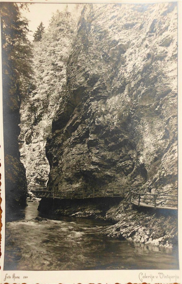 Postcard of Vintgar Gorge 1930s