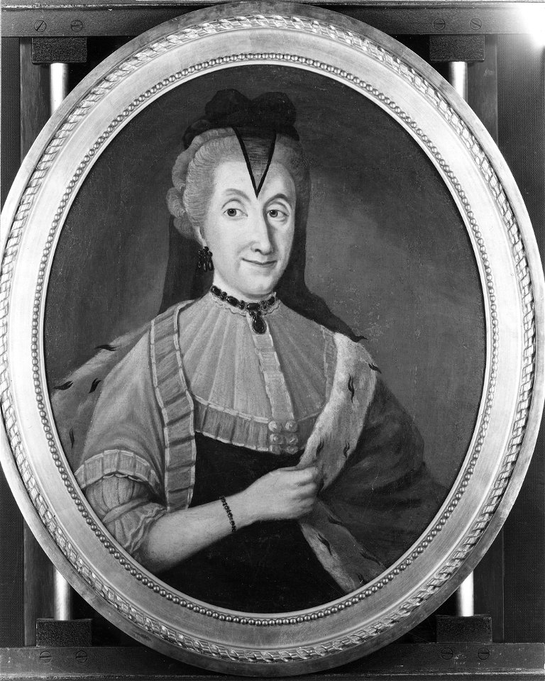 Porträtt av Maria Gyllenstierna af Lundholm, midjebild - Nationalmuseum - 39934
