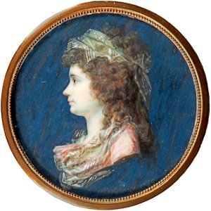 Porträtt av ung kvinna i profil en camaïeu (Marie-Nicole Vestier) - Nationalmuseum - 31784FXD