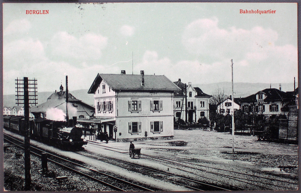 Postkarte Bahnhof Bürglen