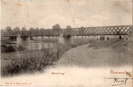 Postcard 82 Maasbrug, Roermond recto