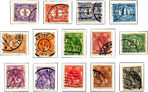 Postzegel 1899-1922 1-2 - 10 cent