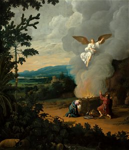 Frans Post - Brazilian landscape with Manoah's sacrifice. Free illustration for personal and commercial use.
