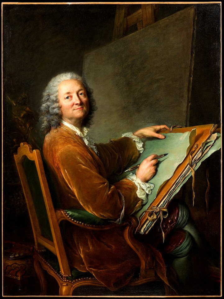 Porträtt av konstnärens fader Hubert Drouais (1699-1767) (François Hubert Drouais) - Nationalmuseum - 183382