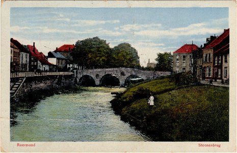 Postcard Rd. 521 17 Roermond, Steenenbrug recto