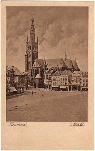 Postcard Roermond, Markt recto
