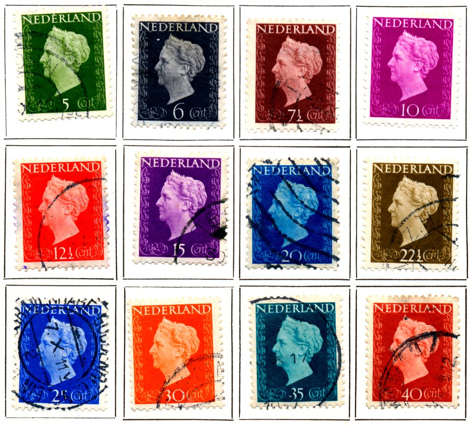Postzegel NL nr474,475,477-486