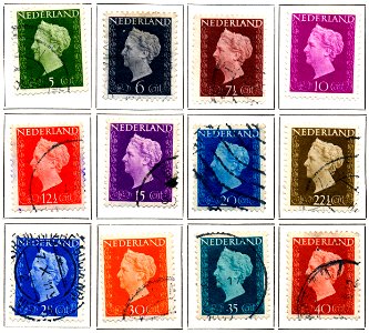 Postzegel NL nr474,475,477-486