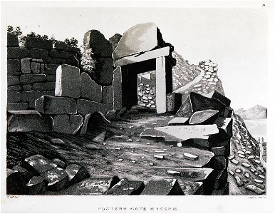 Postern gate Mycenae - Gell William - 1810
