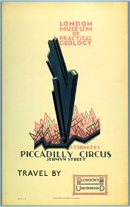 Poster, Museum of Practical Geology, for London Underground, 1921 (CH 18447411-2)