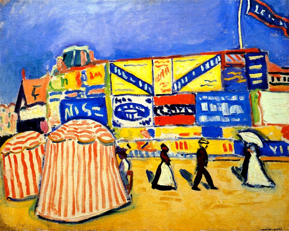 Posters at Trouville Albert Marquet (1906)