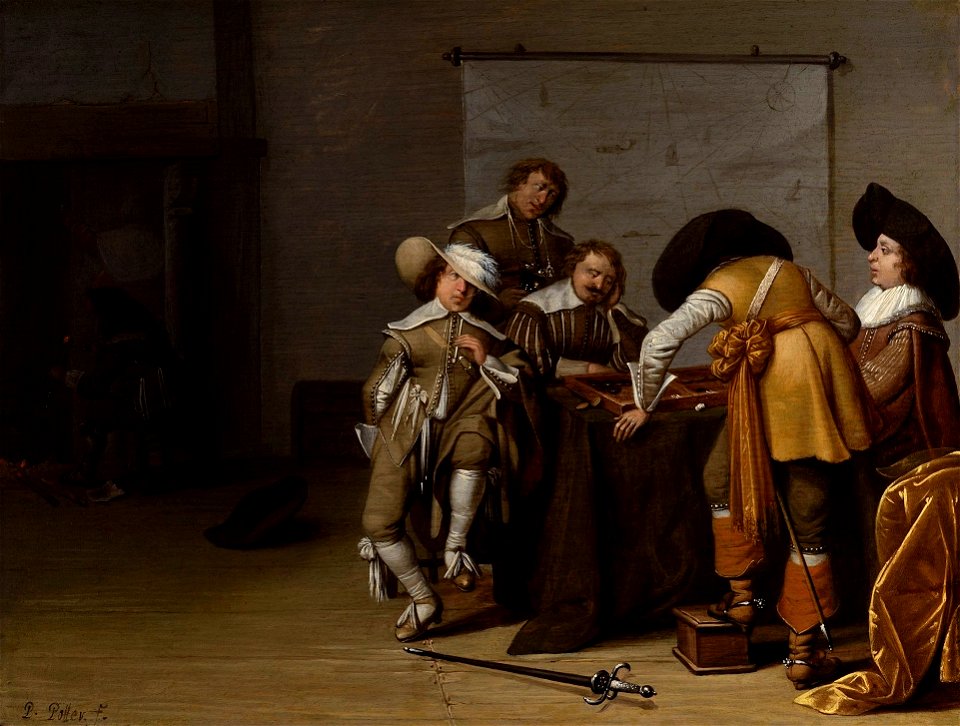 Pieter Symonsz. Potter - Guardroom Interior - WGA18225