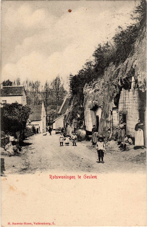 Postcard Rotswoningen te Geulem recto