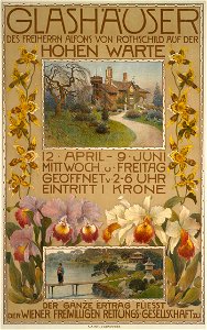 Poster of Rothschild Gardens (Alfons von Rothschild), Vienna, ca. 1910