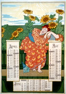 Poster calendar (for) 1897. April, May, June LCCN2002720226