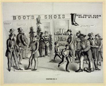 Poster no. 5 - boots & shoes, one price cash shoe store LCCN2006676686