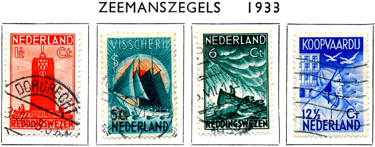 Postzegel 1933 zeemanszegels