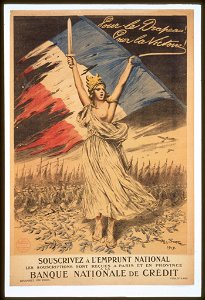 Pour le drapeau! Pour la victoire! Souscrivez à l'emprunt national . . . Banque nationale de crédit LCCN99613516