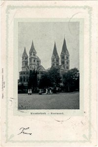 Postcard La Rivière & Voorhoeve Munsterkerk, Roermond recto