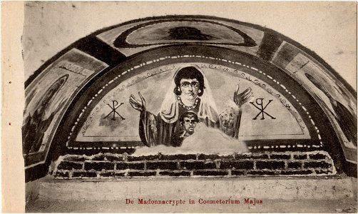 Postcard De Madonnacrypte in Coemeterium Majus recto