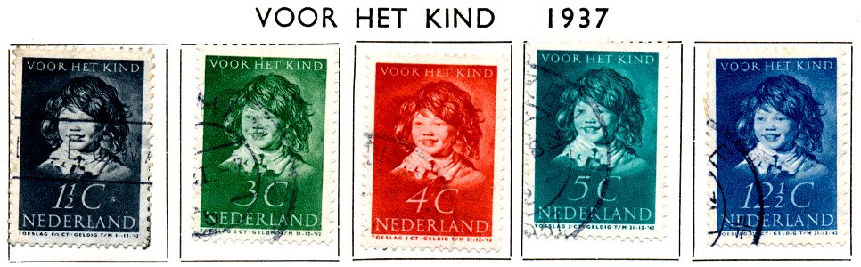 Postzegel NL 1937 nr300-304