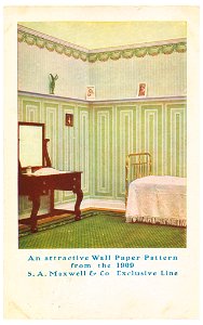 Postcard, Trade Card Advertisement for S. A. Maxwell Wallpaper, 1909 (CH 18640823)