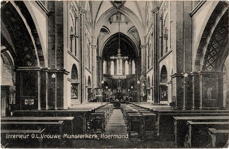 Postcard 347 1 Interieur O.L.Vrouwe Munsterkerk, Roermond recto