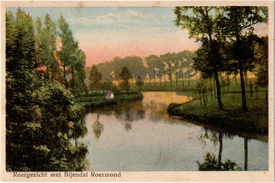 Postcard 9955 Roergezicht met Bijendal Roermond recto
